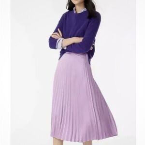 J. Crew Size 2 Pleated Midi Skirt in Purple